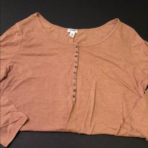 Old Navy Long Sleeve Half Button Shirt
